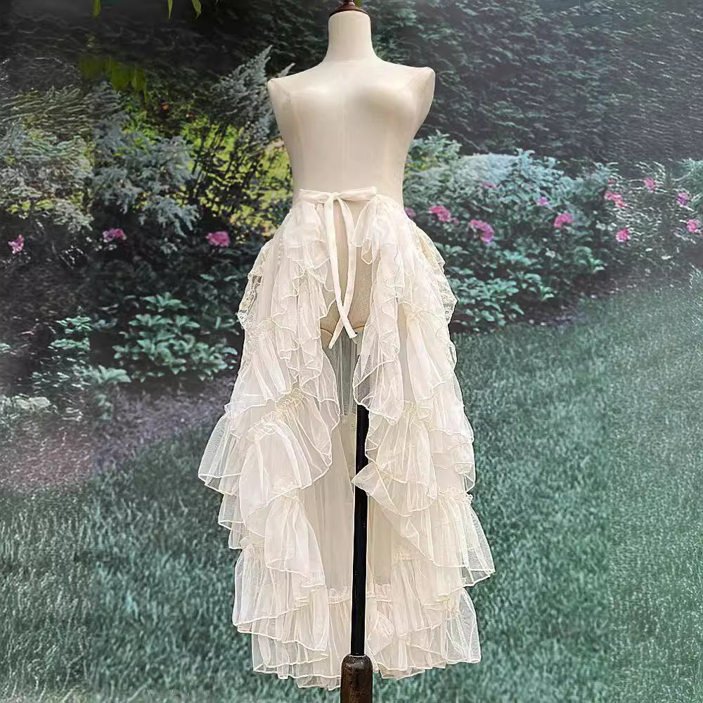 Japanese Style Long Lolita Niche Design Veil Skirt