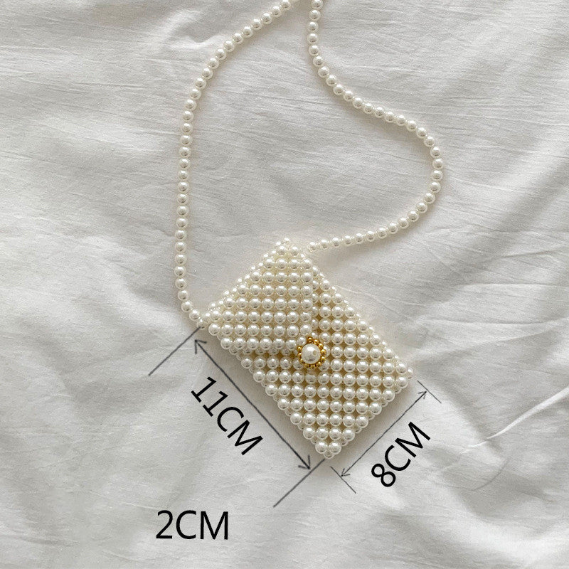 Pearl Bag Female  Messenger Bag Wild Mini Retro Western Style Pearl