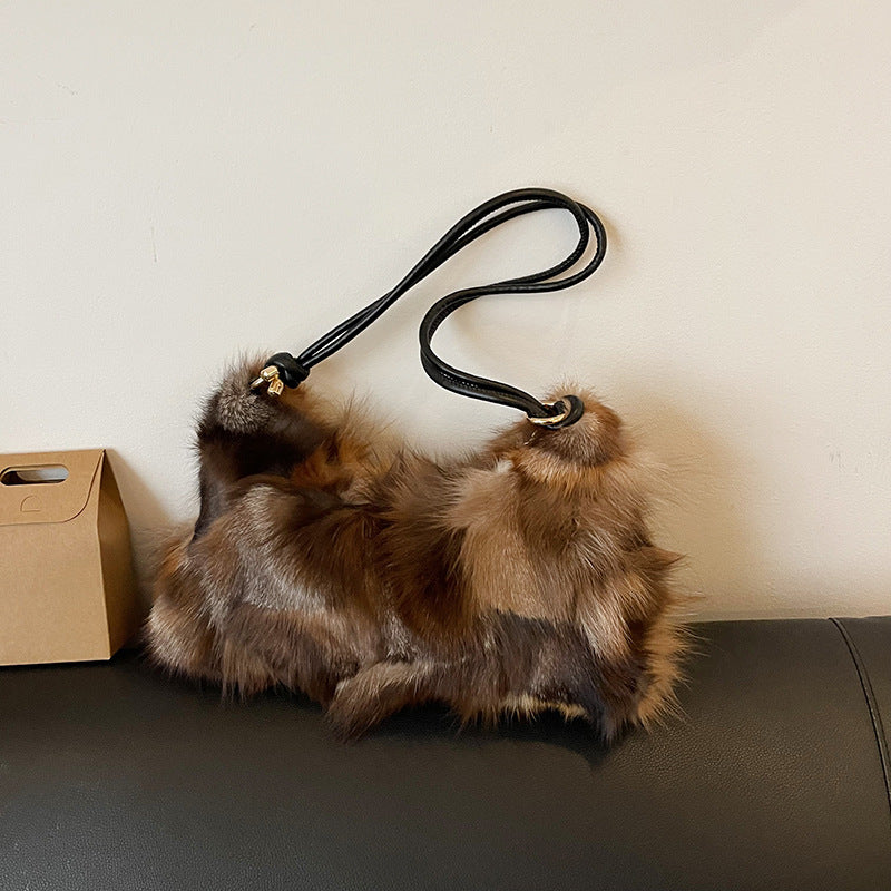 Affordable Luxury Niche Plush Underarm Bag For Women