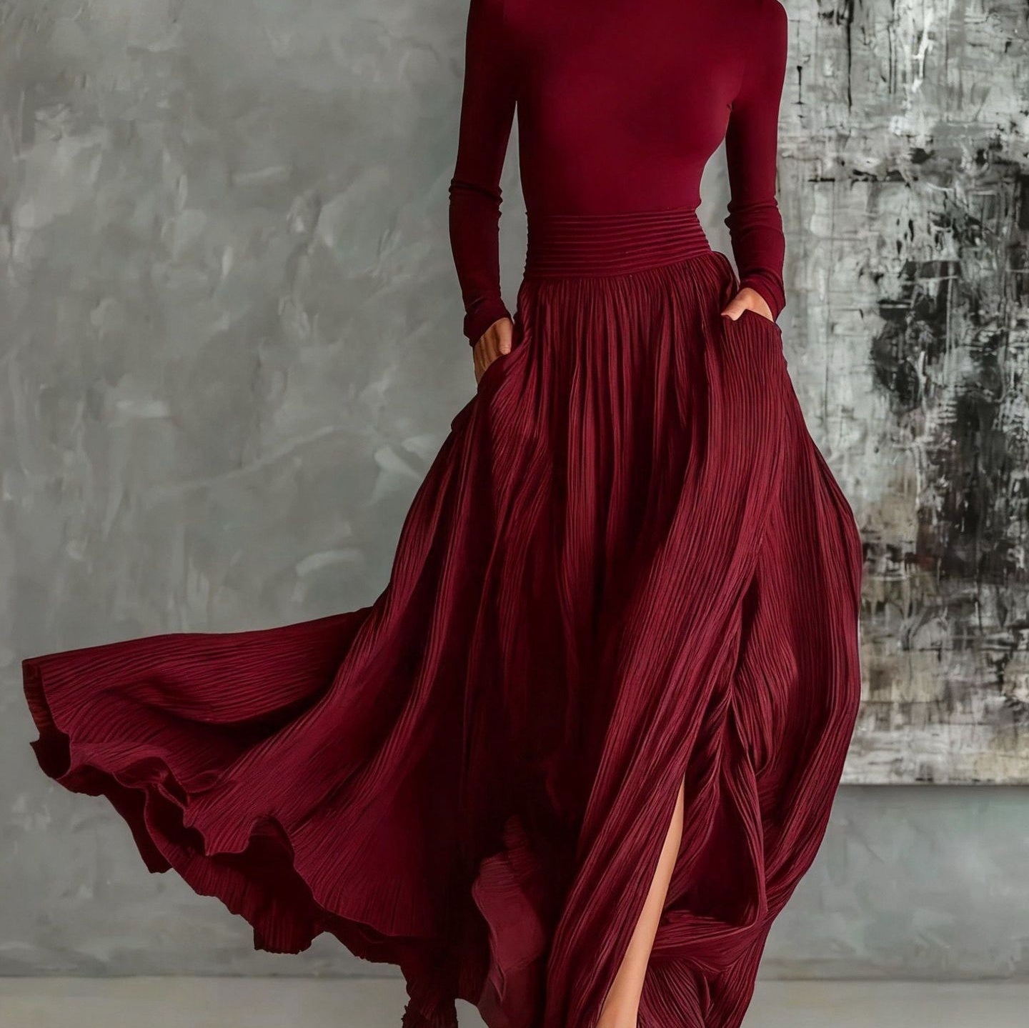 Elegant Retro Light Luxury Slim Fit Gentle Niche Dress Women