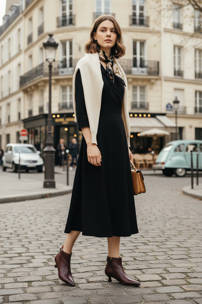 Lifestyle setting - Vintage boots in Parisian scene