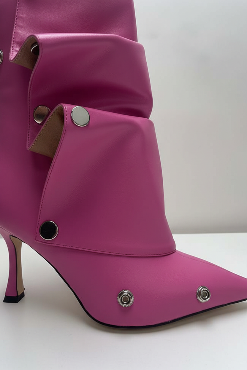 Stud detail - Denim patchwork texture