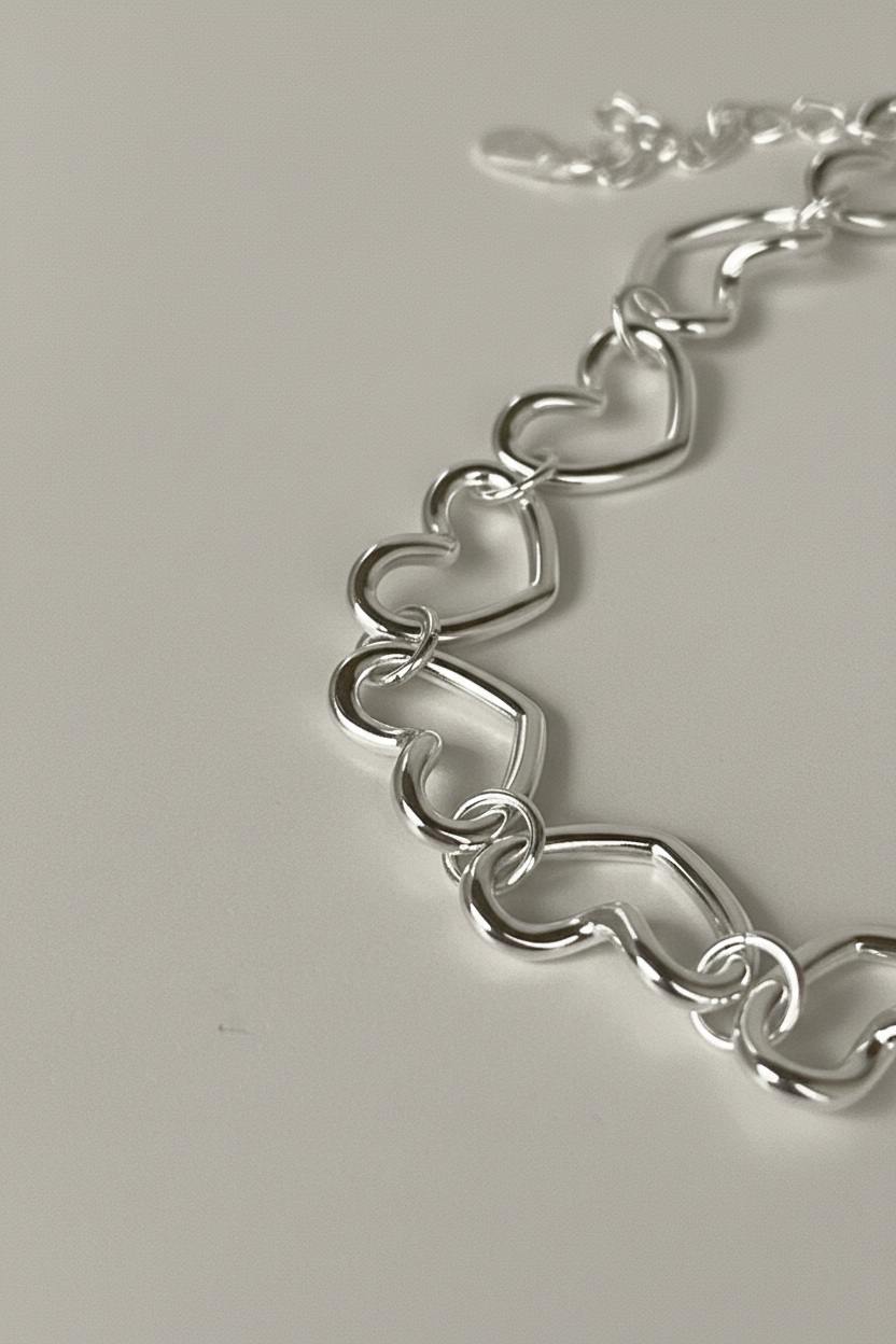 Heart detail - Sterling silver quality