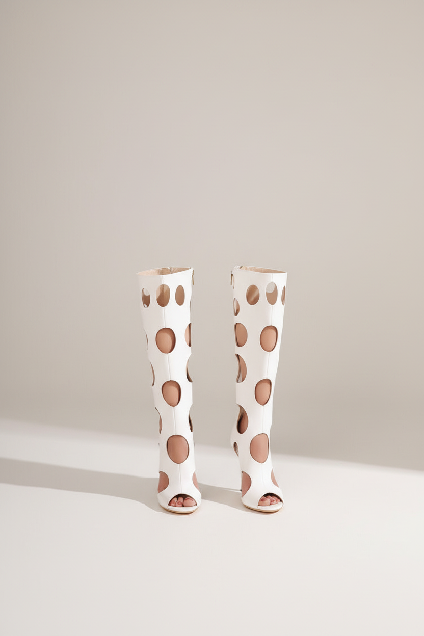 Minimalist studio shot - Stage runway high-heel sandals
