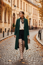 City lifestyle - European cobblestone street