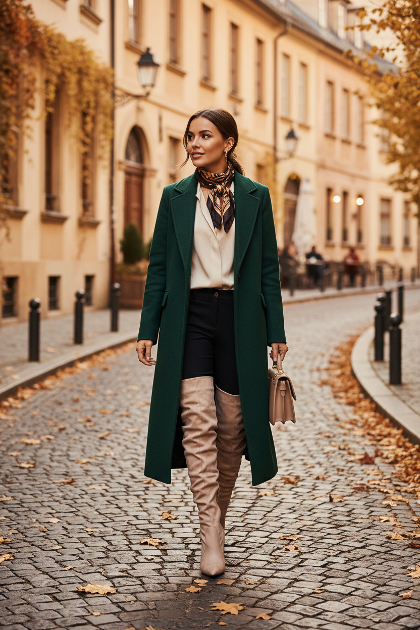 City lifestyle - European cobblestone street