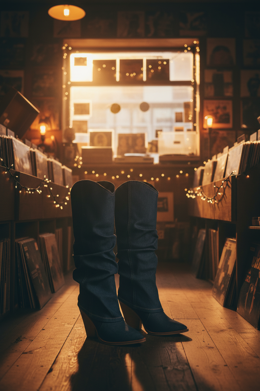 Retro atmosphere - Vintage record store vibe